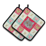 Caroline'S Treasures Ck5093Pthd Brazilian Longhair Cat Love Pair Of Pot Holders Potholders, Multicolor