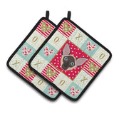 Caroline'S Treasures Ck5106Pthd Colorpoint Shorthair Cat Love Pair Of Pot Holders Potholders, Multicolor