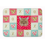 Caroline'S Treasures European Burmese Cat Love Machine Washable Memory Foam Mat Doormats, Multicolor