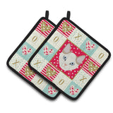 Caroline'S Treasures Ck5125Pthd Korean Bobtail Cat Love Pair Of Pot Holders Potholders, Multicolor