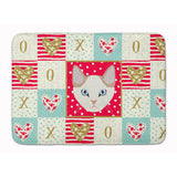 Caroline'S Treasures Korean Bobtail Cat Love Machine Washable Memory Foam Mat Doormats, Multicolor