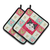 Caroline'S Treasures Ck5152Pthd Ragamuffin Cat Love Pair Of Pot Holders Potholders, Multicolor