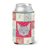 Caroline'S Treasures Ck5154Cc Russian Blue Cat Love Can Or Bottle Hugger Cold-Beverage-Koozies, Multicolor