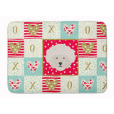 Caroline'S Treasures Bichon Fris Love Machine Washable Memory Foam Mat Doormats, Multicolor