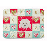 Caroline'S Treasures Bolognese Love Machine Washable Memory Foam Mat Doormats, Multicolor