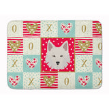 Caroline'S Treasures Danish Spitz Love Machine Washable Memory Foam Mat Doormats, Multicolor