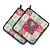 Caroline'S Treasures Ck5195Pthd Ecuadorian Hairless Dog Love Pair Of Pot Holders Potholders, Multicolor