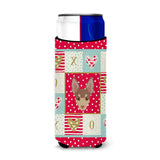 Caroline'S Treasures Ck5220Muk Miniature Fox Terrier Ultra Hugger For Slim Cans Cold-Beverage-Koozies, Multicolor