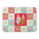 Caroline'S Treasures Nordic Spitz Love Machine Washable Memory Foam Mat Doormats, Multicolor