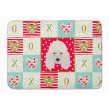 Caroline'S Treasures Poodle Love Machine Washable Memory Foam Mat Doormats, Multicolor