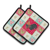 Caroline'S Treasures Ck5263Pthd Dutch Bantam Chicken Love Pair Of Pot Holders Potholders, Multicolor
