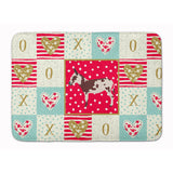 Caroline'S Treasures American Spotted Donkey Love Machine Washable Memory Foam Mat Doormats, Multicolor