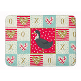 Caroline'S Treasures Blue Swedish Duck Love Machine Washable Memory Foam Mat Doormats, Multicolor