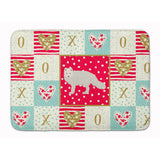 Caroline'S Treasures White Arctic Fox Love Machine Washable Memory Foam Mat Doormats, Multicolor