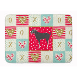 Caroline'S Treasures Black Bengal Goat Love Machine Washable Memory Foam Mat Doormats, Multicolor