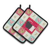 Caroline'S Treasures Ck5314Pthd Welsh Black-Necked Goat Love Pair Of Pot Holders Potholders, Multicolor
