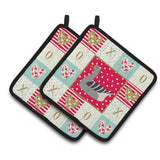 Caroline'S Treasures Ck5320Pthd Pilgrim Goose Love Pair Of Pot Holders Potholders, Multicolor