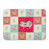 Caroline'S Treasures Gloucester Old Spot Pig Love Machine Washable Memory Foam Mat Doormats, Multicolor