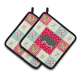 Caroline'S Treasures Ck5368Pthd Vietnamese Bellied Pig Love Pair Of Pot Holders Potholders, Multicolor