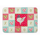 Caroline'S Treasures German Modena Pigeon Love Machine Washable Memory Foam Mat Doormats, Multicolor