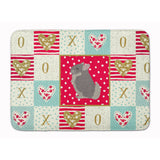 Caroline'S Treasures Beige Wellman Chinchilla Love Machine Washable Memory Foam Mat Doormats, Multicolor