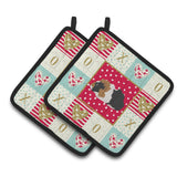 Caroline'S Treasures Ck5426Pthd Abyssinian Guinea Pig Love Pair Of Pot Holders Potholders, Multicolor