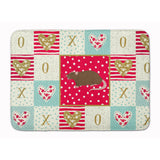 Caroline'S Treasures Rex Rat Love Machine Washable Memory Foam Mat Doormats, Multicolor
