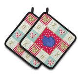 Caroline'S Treasures Ck5468Pthd Delta Tail Betta Fish Love Pair Of Pot Holders Potholders, Multicolor