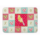 Caroline'S Treasures French Curly Canary Love Machine Washable Memory Foam Mat Doormats, Multicolor