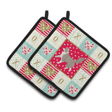 Caroline'S Treasures Ck5555Pthd Asian Semi Longhaired Cat Love Pair Of Pot Holders Potholders, Multicolor