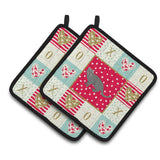 Caroline'S Treasures Ck5576Pthd Chartreux #1 Cat Love Pair Of Pot Holders Potholders, Multicolor