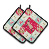 Caroline'S Treasures Ck5584Pthd Colorpoint Longhair Cat Love Pair Of Pot Holders Potholders, Multicolor