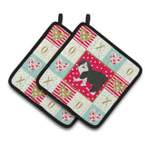 Caroline'S Treasures Ck5593Pthd Cymric Cat Love Pair Of Pot Holders Potholders, Multicolor