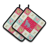 Caroline'S Treasures Ck5613Pthd European Shorthair #3 Cat Love Pair Of Pot Holders Potholders, Multicolor