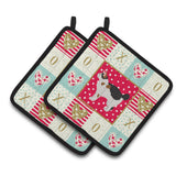 Caroline'S Treasures Ck5648Pthd Manx #3 Cat Love Pair Of Pot Holders Potholders, Multicolor