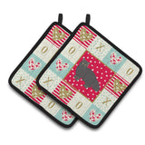 Caroline'S Treasures Ck5674Pthd Black Persian Traditional Cat Love Pair Of Pot Holders Potholders, Multicolor