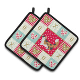 Caroline'S Treasures Ck5711Pthd Skookum Cat Love Pair Of Pot Holders Potholders, Multicolor