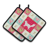 Caroline'S Treasures Ck5726Pthd Turkish Angora Cat Love Pair Of Pot Holders Potholders, Multicolor