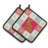 Caroline'S Treasures Ck5733Pthd Abyssinian Cat Love Pair Of Pot Holders Potholders, Multicolor