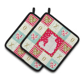 Caroline'S Treasures Ck5740Pthd Asian Semi Longhaired Cat Love Pair Of Pot Holders Potholders, Multicolor