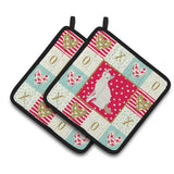 Caroline'S Treasures Ck5768Pthd Korean Bobtail Cat Love Pair Of Pot Holders Potholders, Multicolor