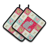 Caroline'S Treasures Ck5772Pthd Norwegian Forest Cat Love Pair Of Pot Holders Potholders, Multicolor