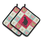 Caroline'S Treasures Ck5775Pthd Ojos Azules Cat Love Pair Of Pot Holders Potholders, Multicolor