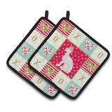 Caroline'S Treasures Ck5796Pthd Sphynx #3 Cat Love Pair Of Pot Holders Potholders, Multicolor
