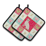Caroline'S Treasures Ck5799Pthd Tonkinese Cat Love Pair Of Pot Holders Potholders, Multicolor