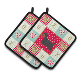 Caroline'S Treasures Ck5810Pthd Australian Silky Terrier Love Pair Of Pot Holders Potholders, Multicolor