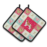 Caroline'S Treasures Ck5818Pthd Blenheim Cavalier Spaniel Love Pair Of Pot Holders Potholders, Multicolor