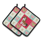 Caroline'S Treasures Ck5844Pthd Imperial Shih Tzu Puppy Cut Love Pair Of Pot Holders Potholders, Multicolor
