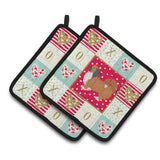 Caroline'S Treasures Ck5873Pthd Pekingese Love Pair Of Pot Holders Potholders, Multicolor