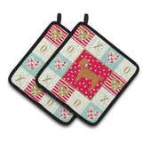 Caroline'S Treasures Ck5882Pthd Toy Poodle Love Pair Of Pot Holders Potholders, Multicolor